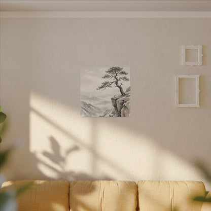 Seijaku Pine Tree Canvas Art - Japandi Japanese Pattern