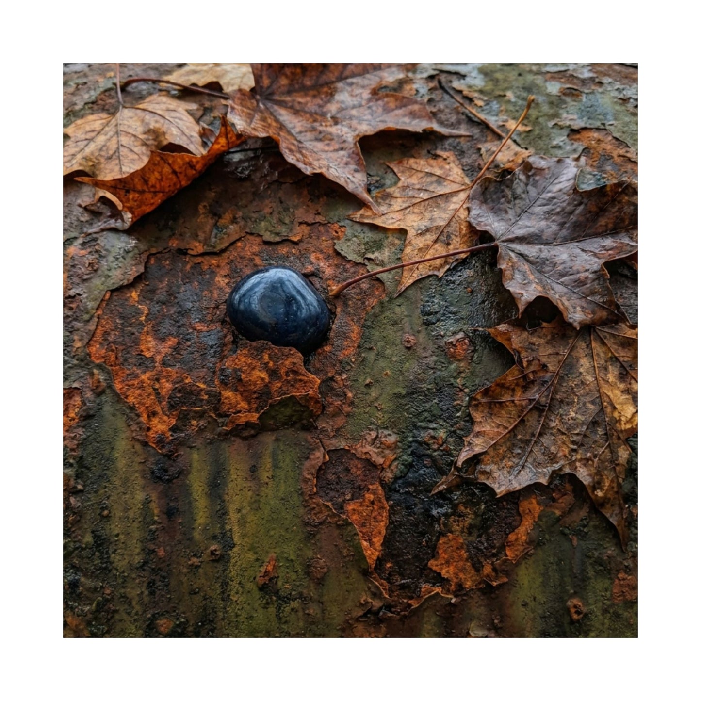 Datsuzoku Rust Patina Wall Art Print - Dark Japandi Moody Minimal