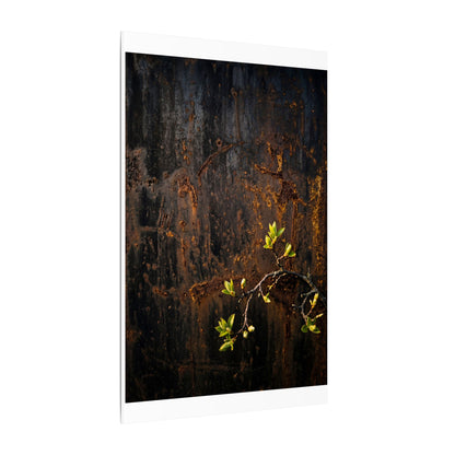 Golden Hour Rust Patina Canvas Art - Dark Japandi Fukinsei