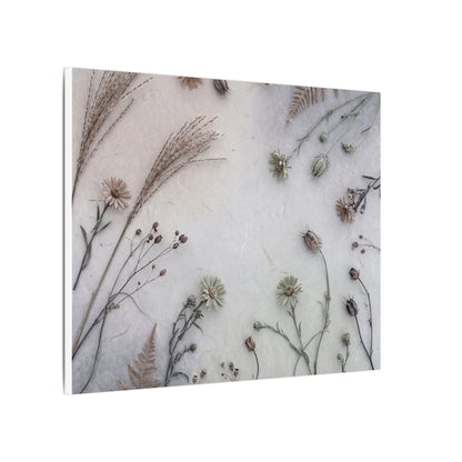 Dried Flowers Japanese Pattern Canvas Art | Elegant Japandi Art