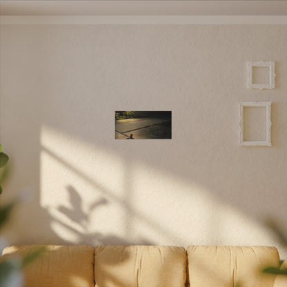 Dark Japandi Tea Ceremony in Golden Hour | Dark Texture Canvas Art