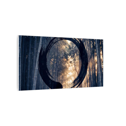 Bamboo Grove Canvas Art | Winter Zen Enso Art