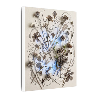 Dried Flowers Minimal Line Canvas Art | Elegant Japandi Art