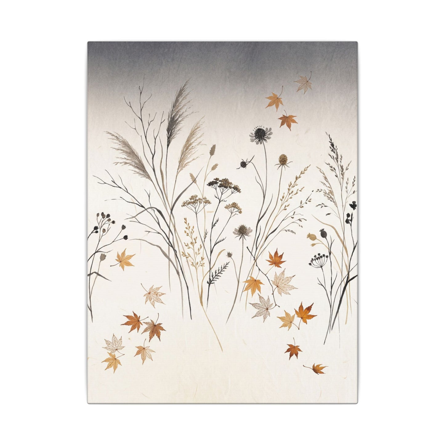Dawn Dried Flowers Canvas Art - Japandi Kanso