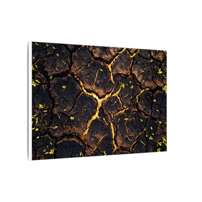 Cracked Earth Moody Minimal Canvas Art | Sophisticated Dark Japandi Art
