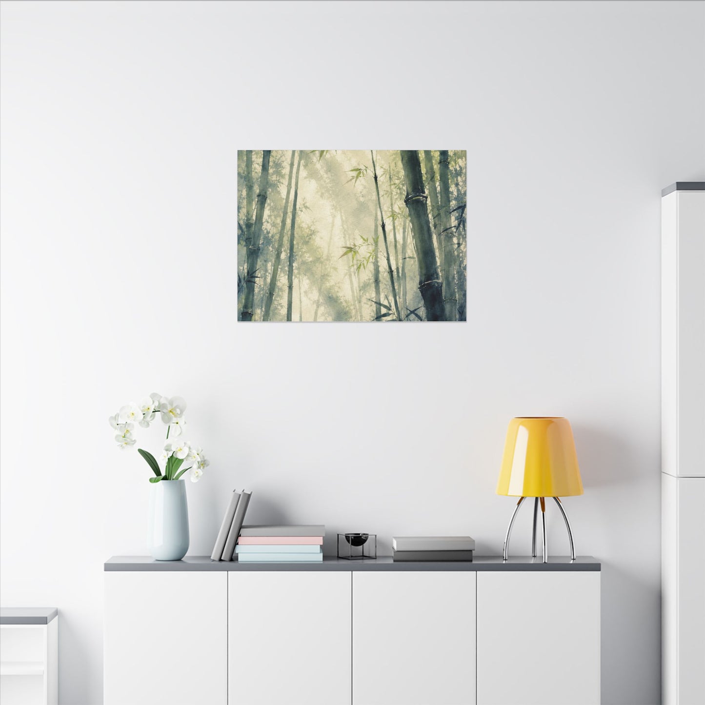 Bamboo Grove Spring Canvas Art | Zen Serene Design