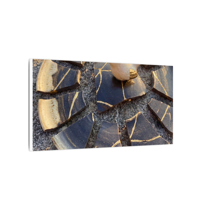 Golden Hour Broken Pottery Canvas Art - Kintsugi Datsuzoku