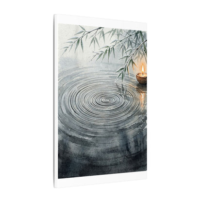 Water Ripple Sumi E Canvas Art | Calm Zen Art
