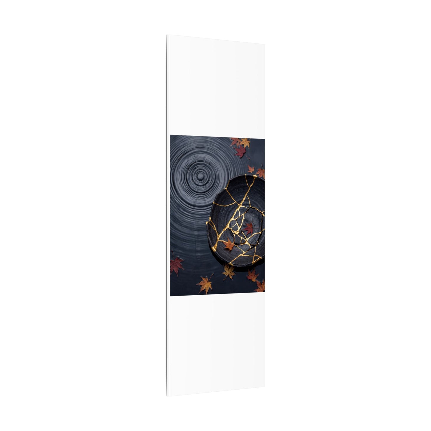 Philosophical Water Ripple Canvas Art - Gold Repair Kintsugi