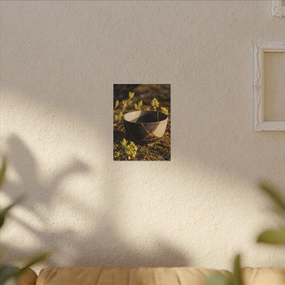 Seijaku Broken Pottery Canvas Art - Kintsugi Gold Repair