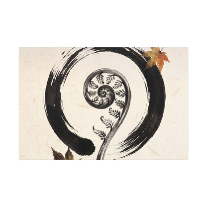 Fern Unfurling Autumn Canvas Art | Zen Peaceful Design