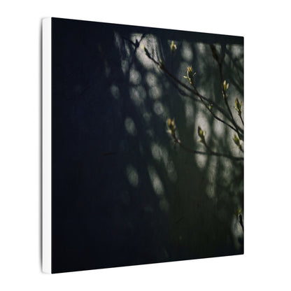 Dark Japandi Shoji Screen in Dappled | Moody Minimal Canvas Art