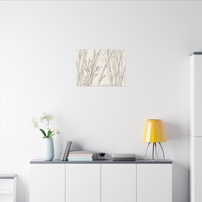 Candlelight Bamboo Grove Canvas Art - Japandi Fukinsei