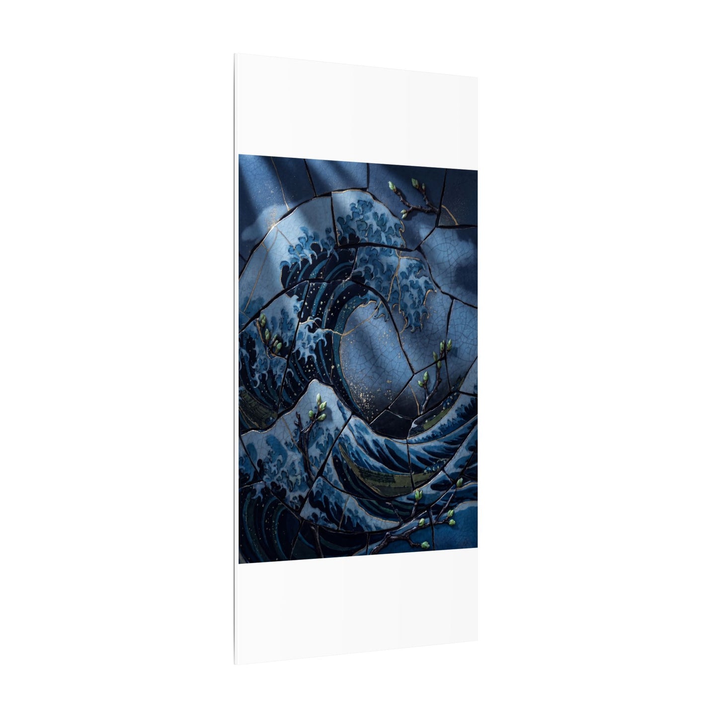 Ocean Wave Spring Canvas Art | Kintsugi Artful Design