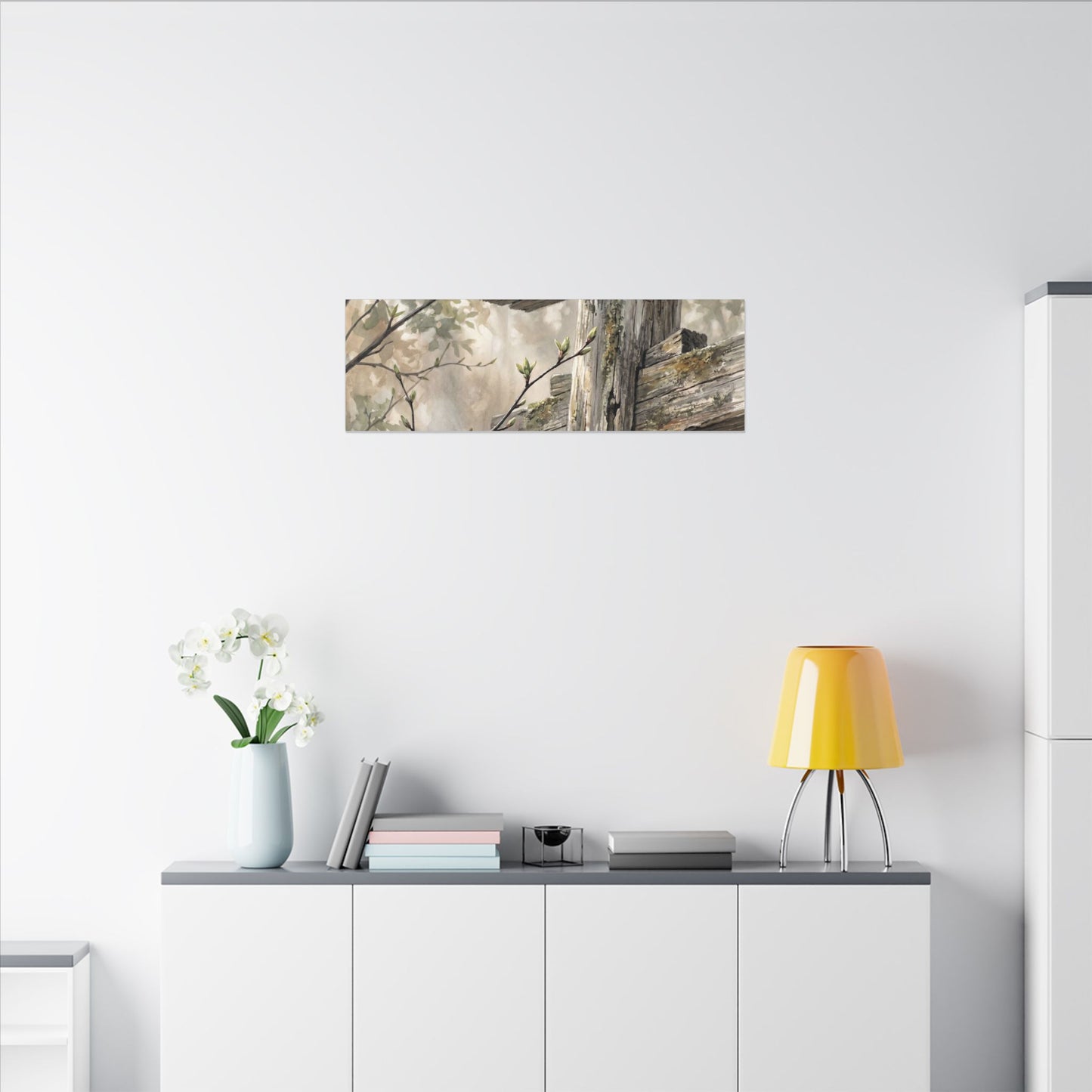 Torii Gate Spring Canvas Art | Japandi Neutral Design