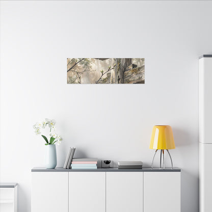 Torii Gate Spring Canvas Art | Japandi Neutral Design