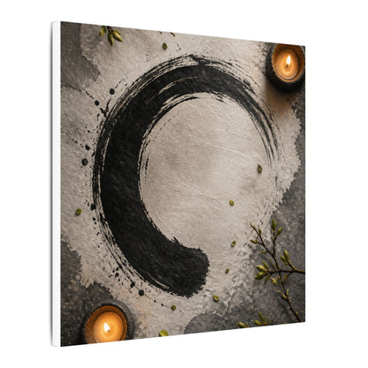 Candlelight Ink Brushstroke Canvas Art - Zen Ma