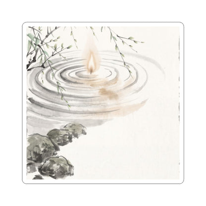 Ma Water Ripple Sticker - Zen Sumi E