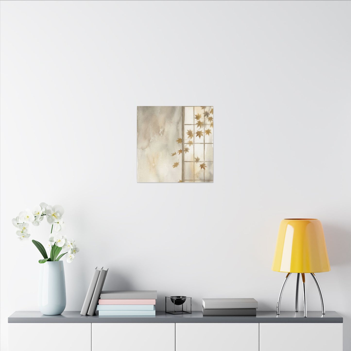 Warm Shoji Screen Canvas Art - Watercolor Japandi