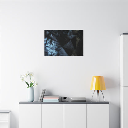 Shadow Play Winter Canvas Art | Dark Japandi Luxurious Design