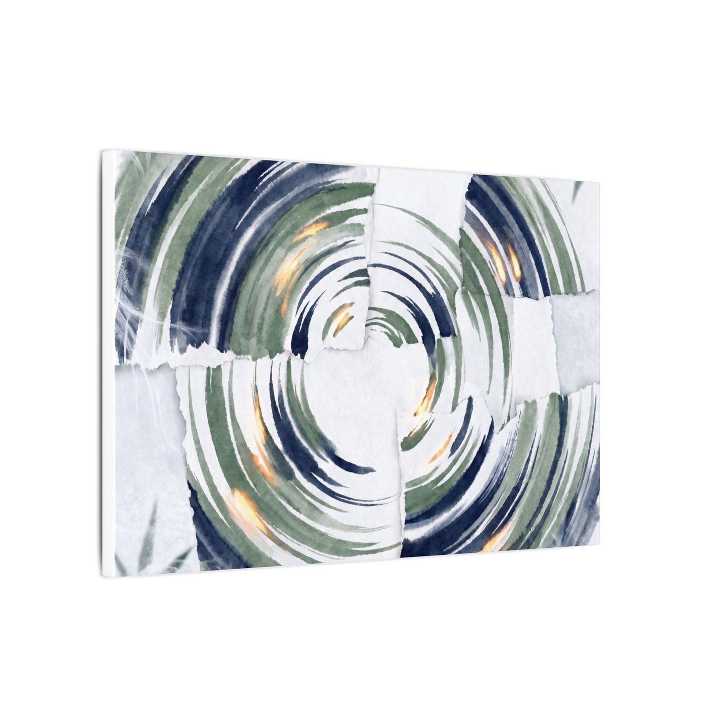 Winter Water Ripple Sumi E Canvas Art | Peaceful Decor