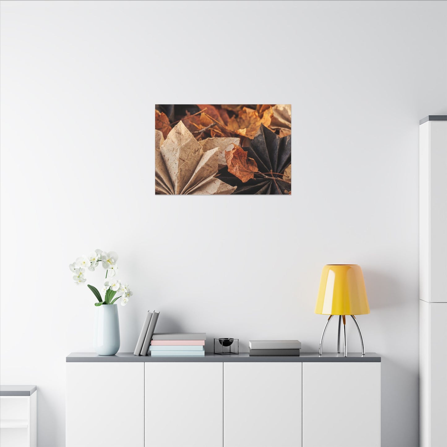Paper Fold Texture Canvas Art | Elegant Japandi Art