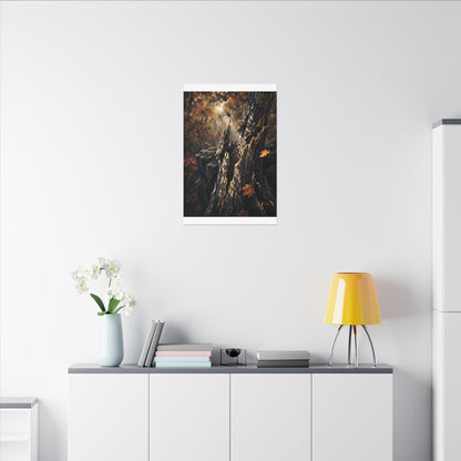 Pine Tree Autumn Canvas Art | Kintsugi Beautiful Design