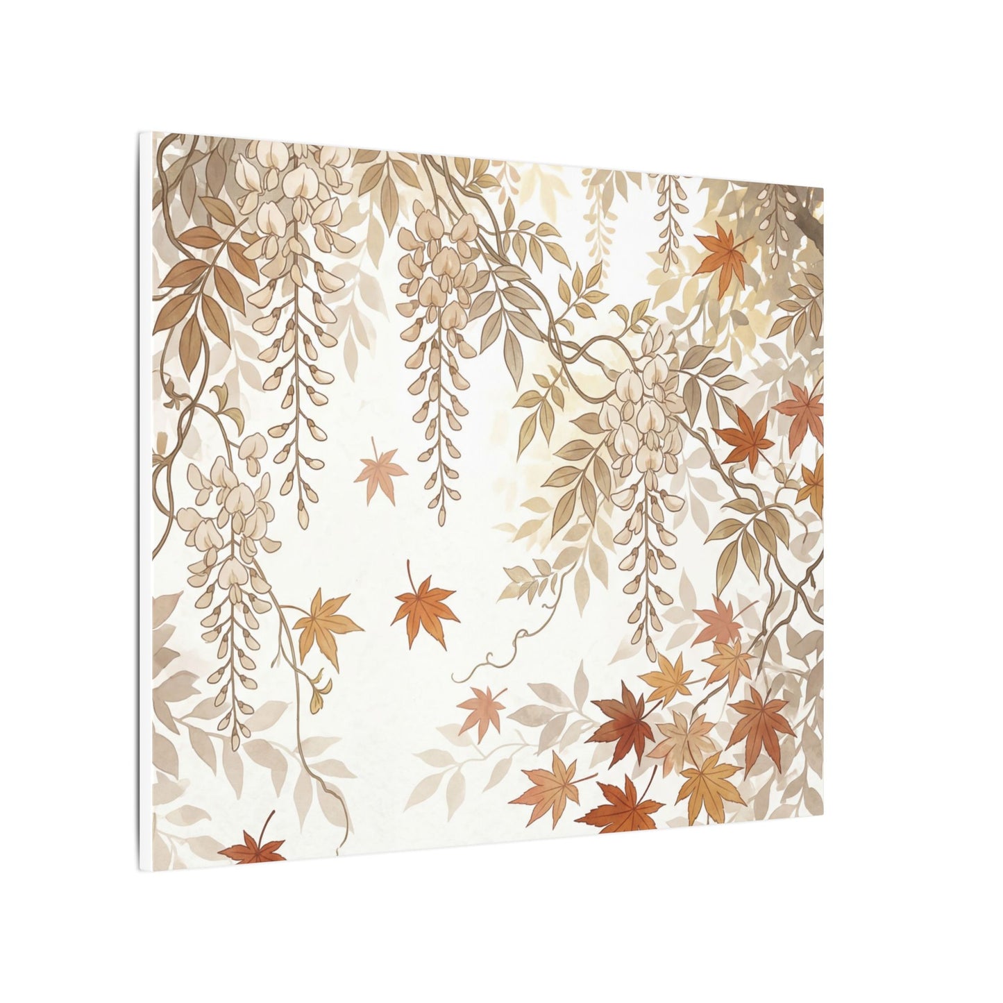 Shibui Wisteria Canvas Art - Japandi Japanese Pattern