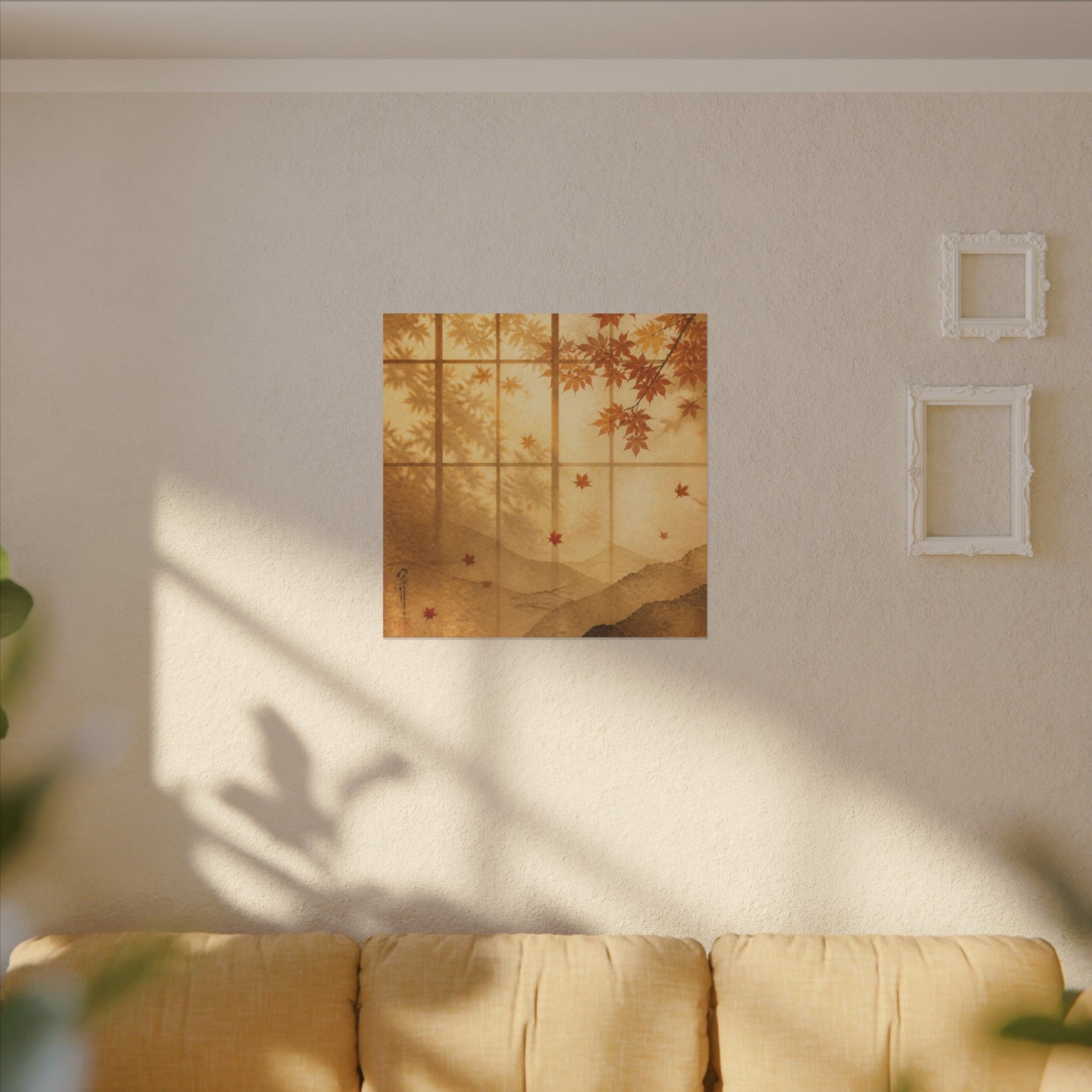 Shoji Screen Texture Canvas Art | Earthy Japandi Art