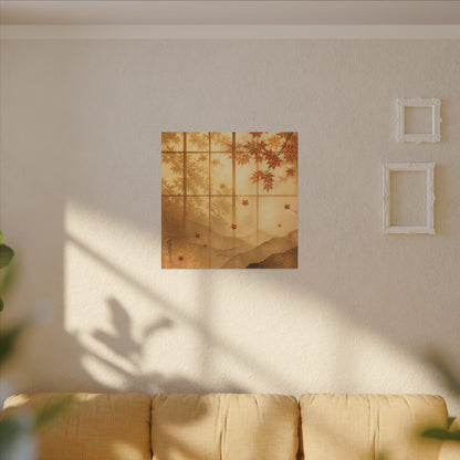 Shoji Screen Texture Canvas Art | Earthy Japandi Art