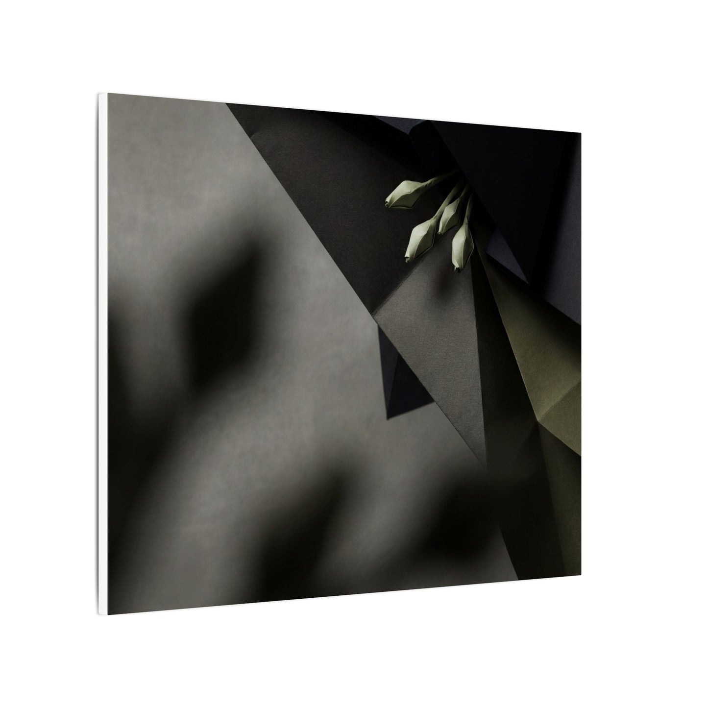 Paper Fold Moody Minimal Canvas Art | Luxurious Dark Japandi Art
