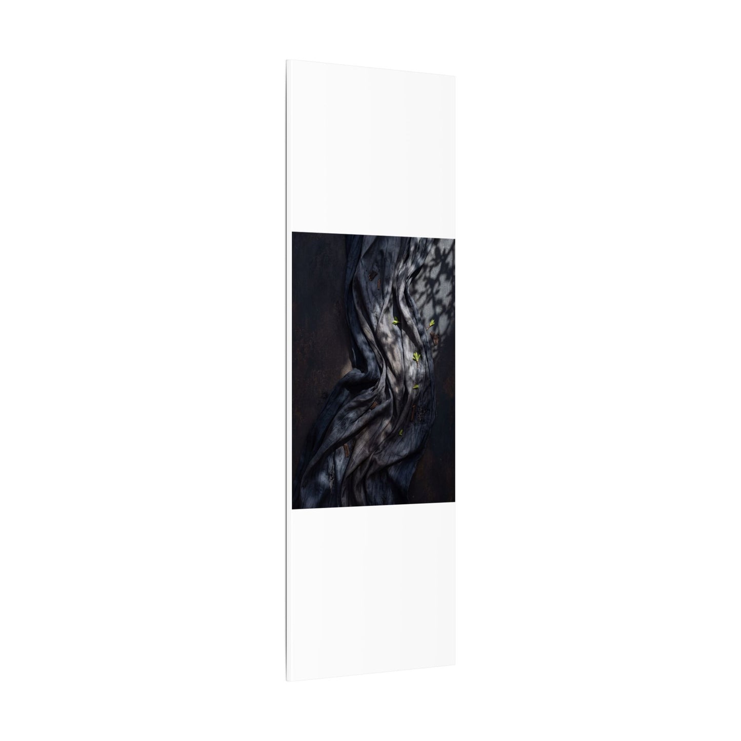 Seijaku Silk Drape Canvas Art - Dark Japandi Dark Texture