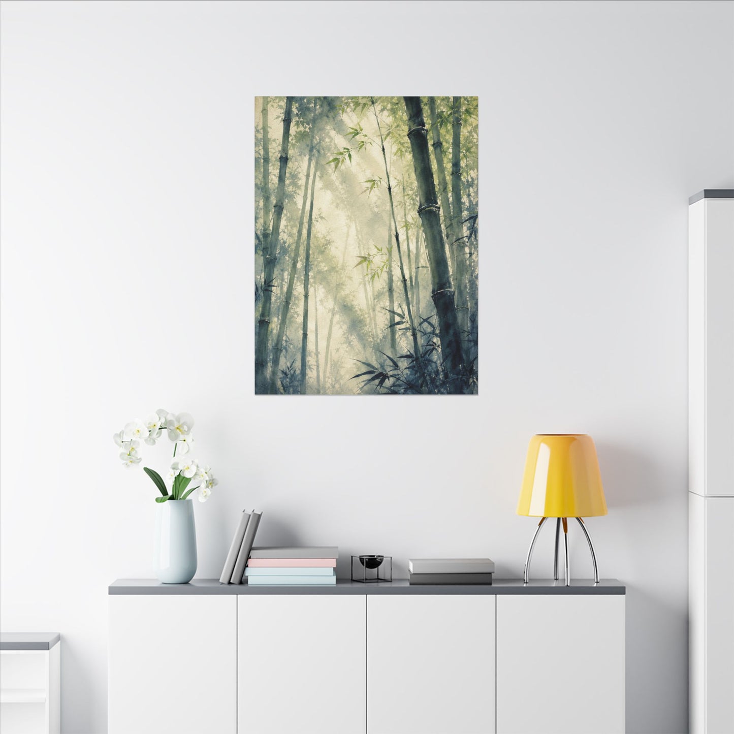 Bamboo Grove Spring Canvas Art | Zen Serene Design