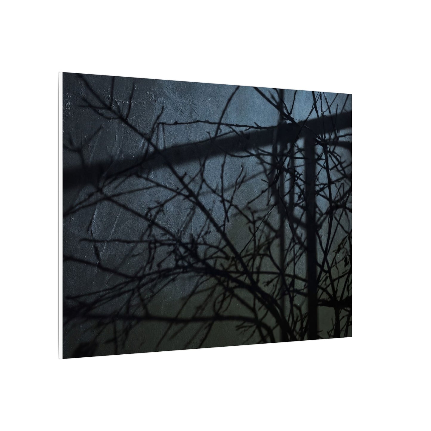Moonlight Shadow Play Canvas Art - Dark Japandi Shibui