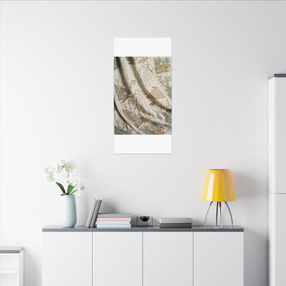 Silk Drape Canvas Art | Spring Japandi Japanese Pattern Art