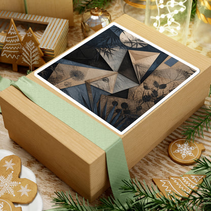 Cozy Paper Fold Sticker - Minimal Line Japandi
