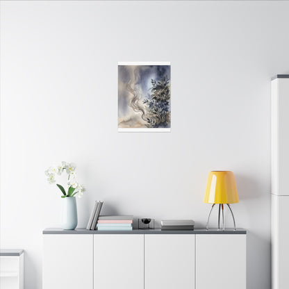 Incense Smoke Summer Canvas Art | Japandi Cozy Design