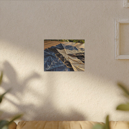 Golden Hour Paper Fold Canvas Art - Kintsugi Ma