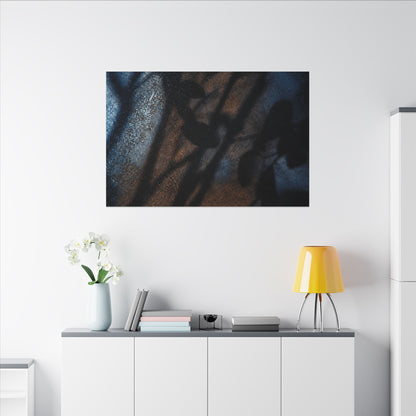 Moonlight Shadow Play Canvas Art - Dark Japandi Ma