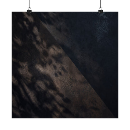 Moody Shadow Play Wall Art Print - Moody Minimal Dark Japandi