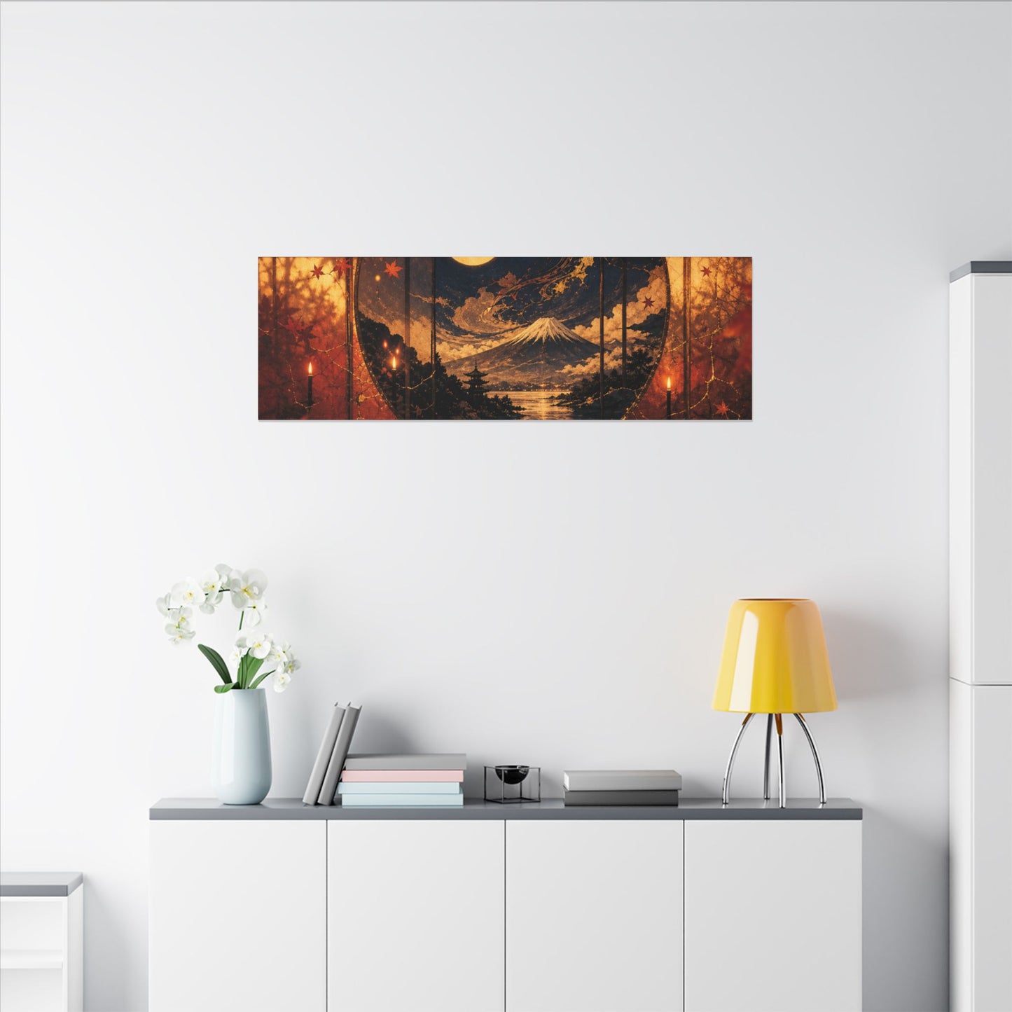 Beautiful Shoji Screen Canvas Art - Gold Vein Kintsugi