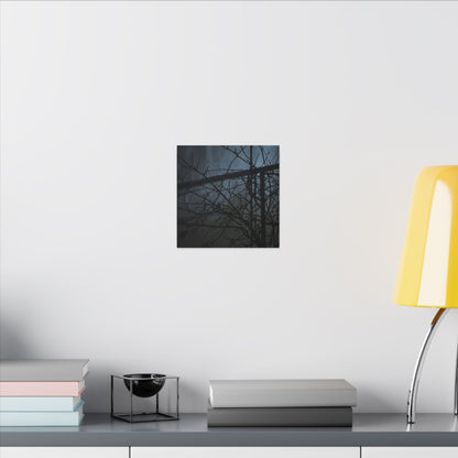 Moonlight Shadow Play Canvas Art - Dark Japandi Shibui