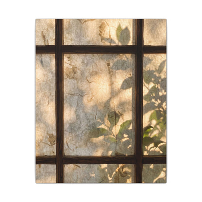 Golden Hour Shoji Screen Canvas Art - Japandi Mono No Aware
