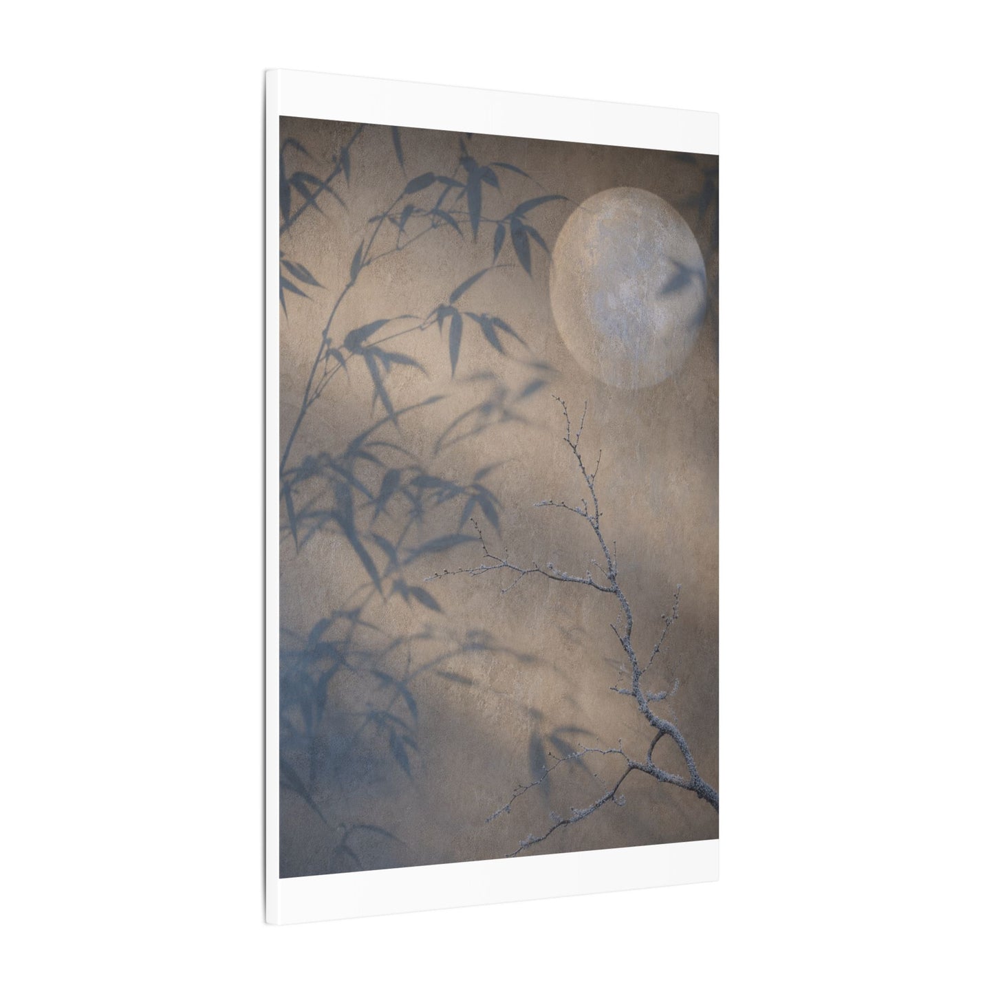 Shadow Play Canvas Art | Winter Japandi Japanese Pattern Art