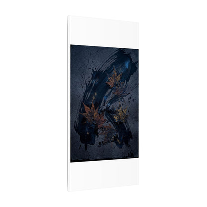 Sophisticated Ink Brushstroke Canvas Art - Dark Texture Dark Japandi