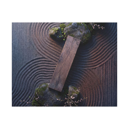 Spring Rock Garden Moody Minimal Canvas Art | Atmospheric Decor