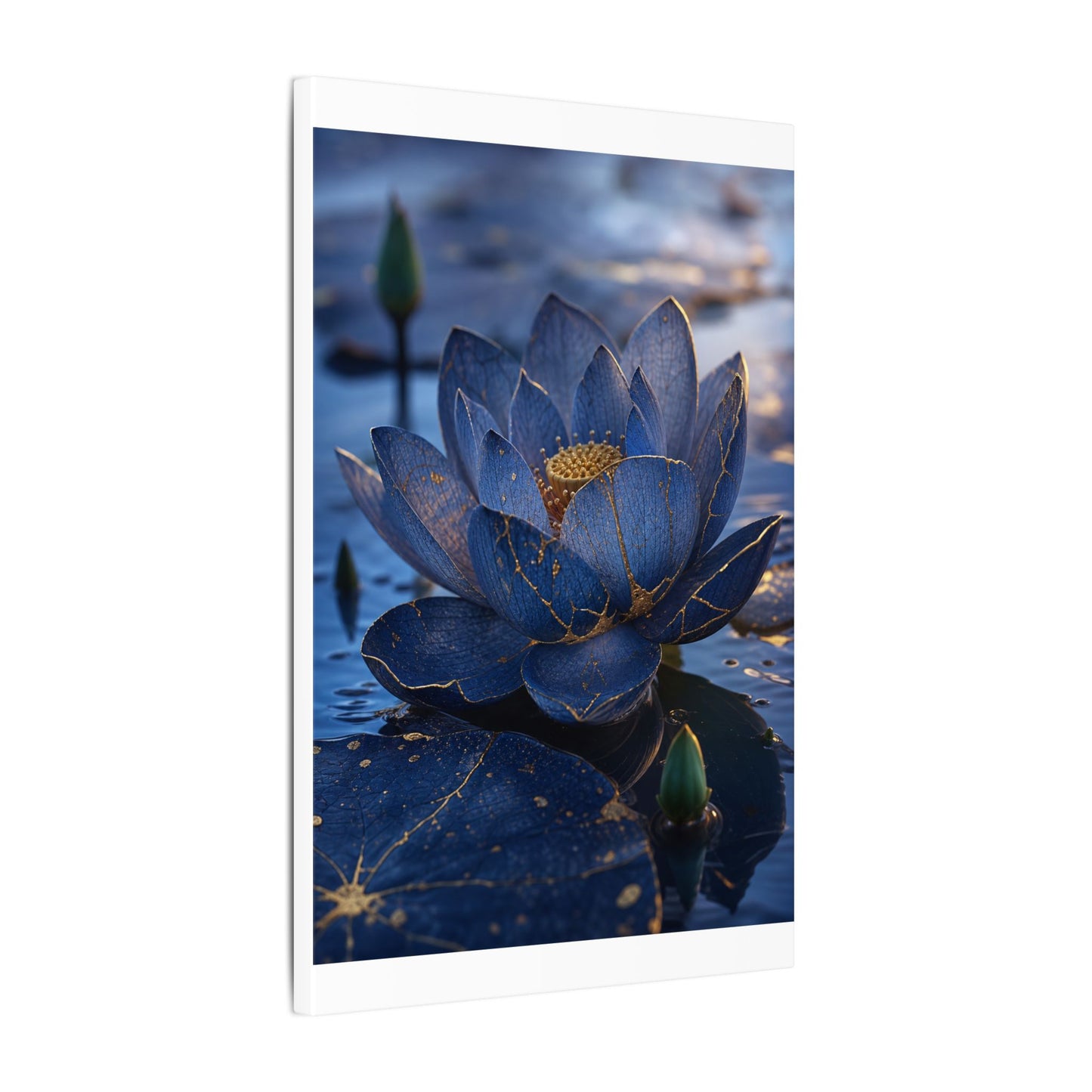 Kintsugi Lotus Flower in Dawn | Broken Beauty Canvas Art