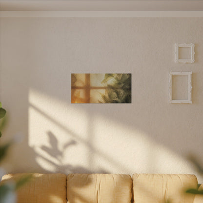 Cozy Shoji Screen Canvas Art - Watercolor Japandi