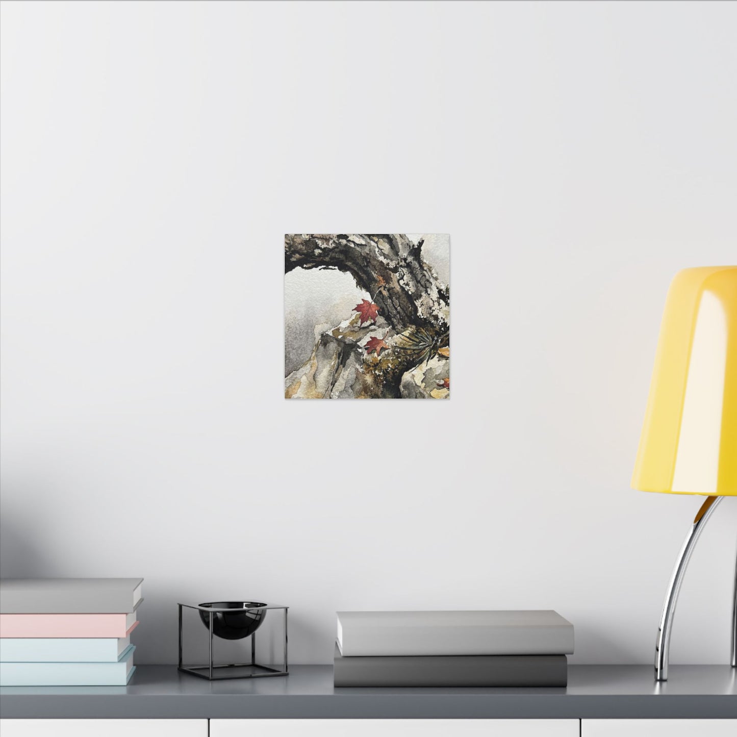 Pine Tree Autumn Canvas Art | Japandi Earthy Design