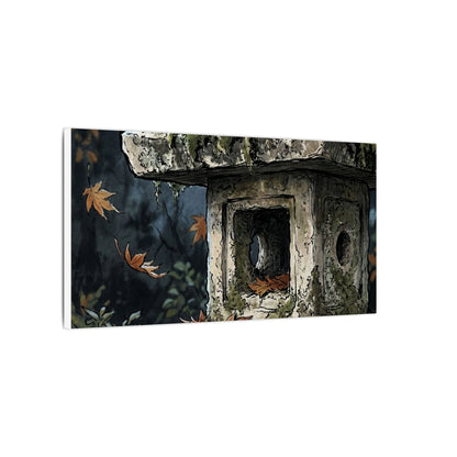 Shibui Stone Lantern Canvas Art - Japandi Minimal Line